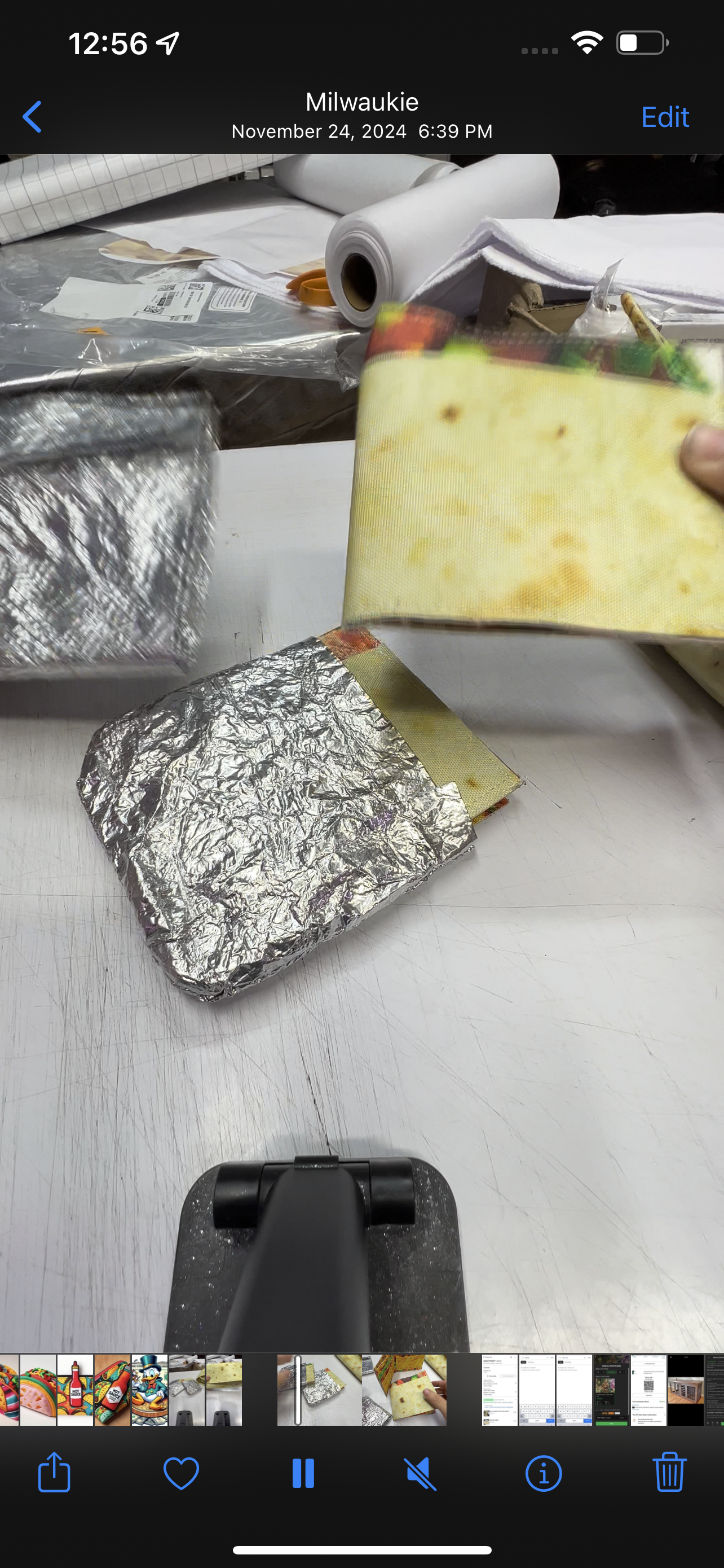 Men’s fold wallet with tinfoil sleeve