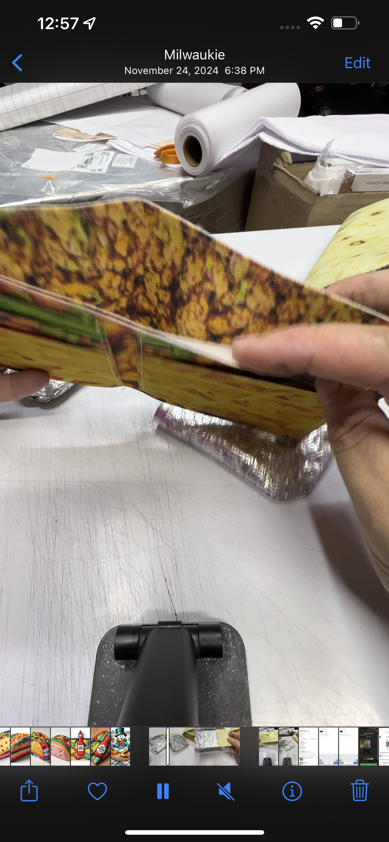 Men’s fold wallet with tinfoil sleeve